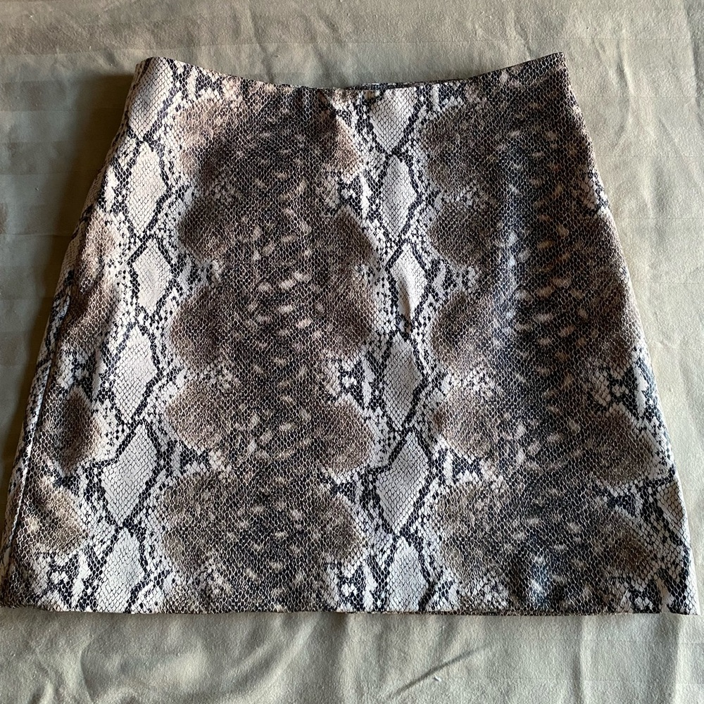 Forever 21 Faux Leather Snake Print Miniskirt